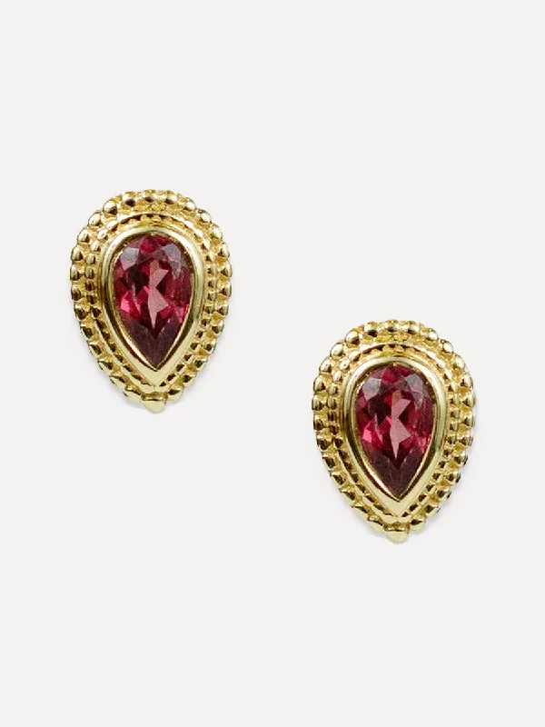 Topaz stud earrings-Ellis Studs