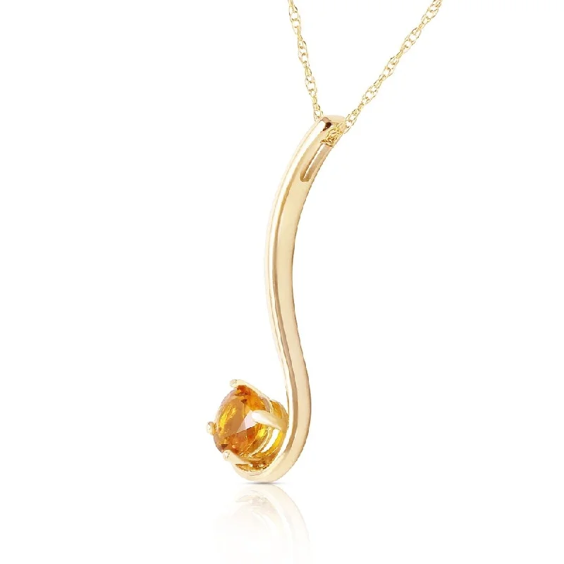 Sapphire gem necklaces-0.55 Carat 14K Solid Gold Dreaming Of You Citrine Necklace