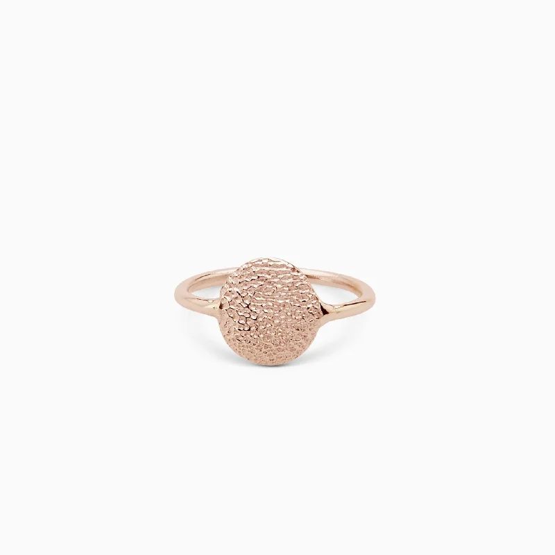 Smooth gem rings-Impression Ring | Rose Gold