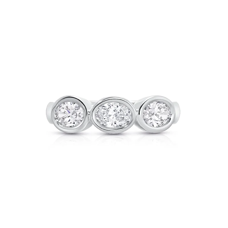 Tiny wing rings-Oval Trio Pinky Ring