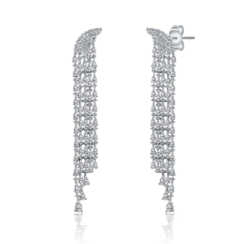 Sleek dangle earrings-La Scène Waterfall Dangle Earrings