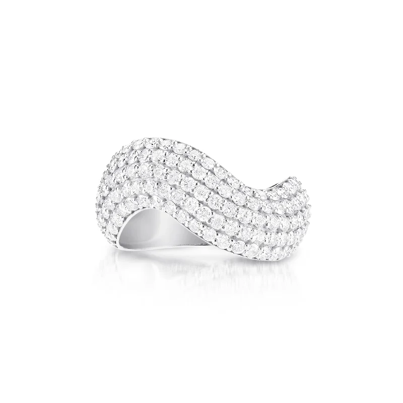 Secure clasp rings-Wave Ring