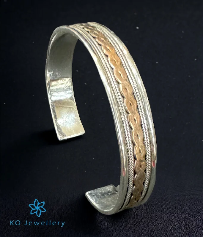 Tribal braid bangles-The Braid Silver Open Bracelet