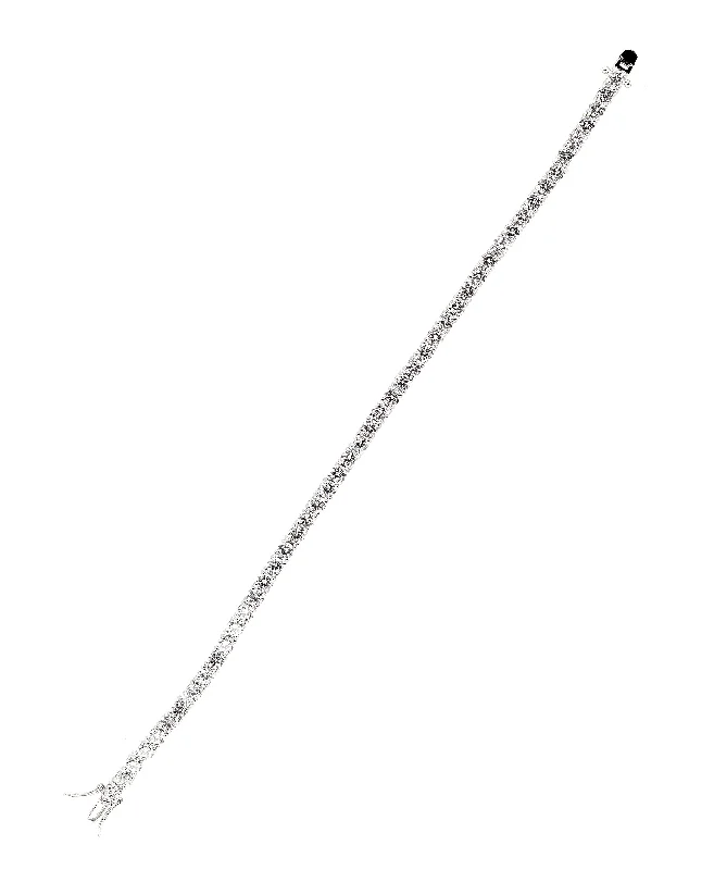 Solid chain bangles-Men's Tennis Bracelet w/ 4mm Cubic Zirconia