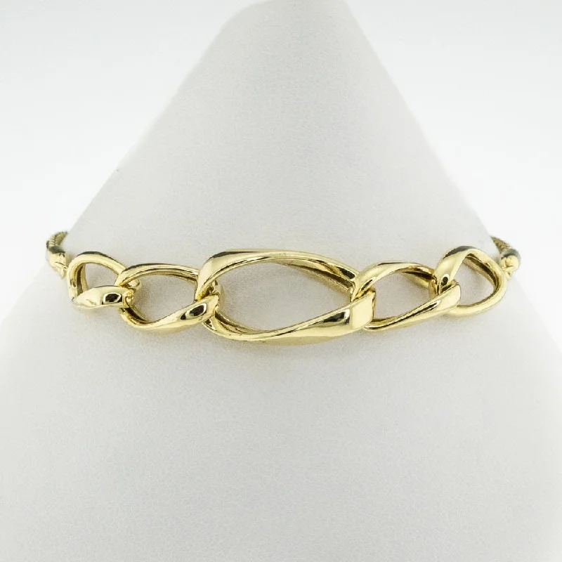 Bead-twisted bangles-10K Yellow/Gold Bolo Bracelet