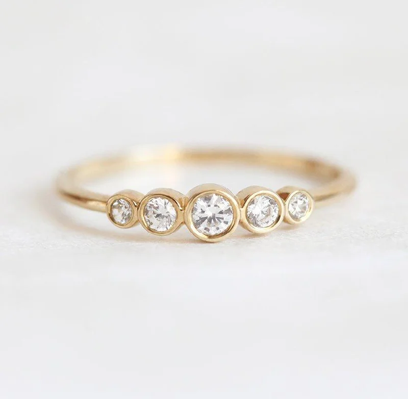 Cluster diamond engagement rings-Otty Diamond Ring