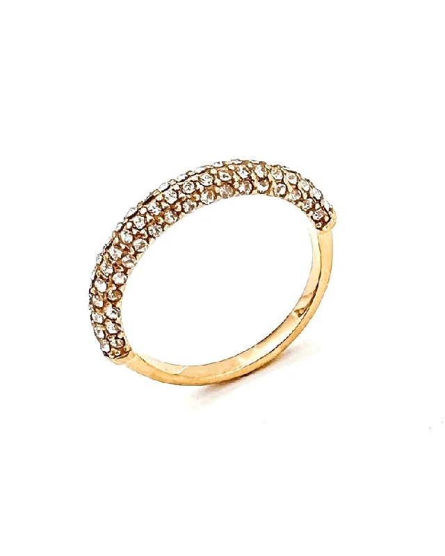 New moon rings-Rosemary Crystal Gold Ring