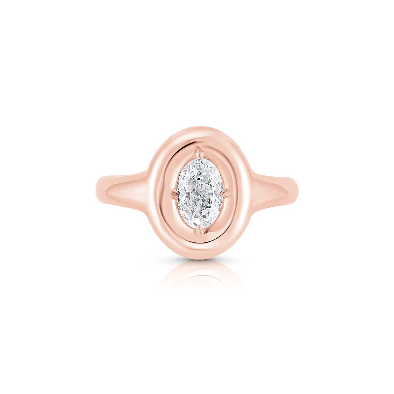 Sleek design rings-Ovalis Pinky Ring