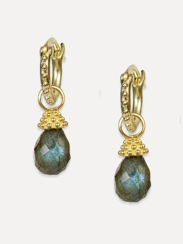 Topaz stone earrings-Lincoln Huggies & Charms