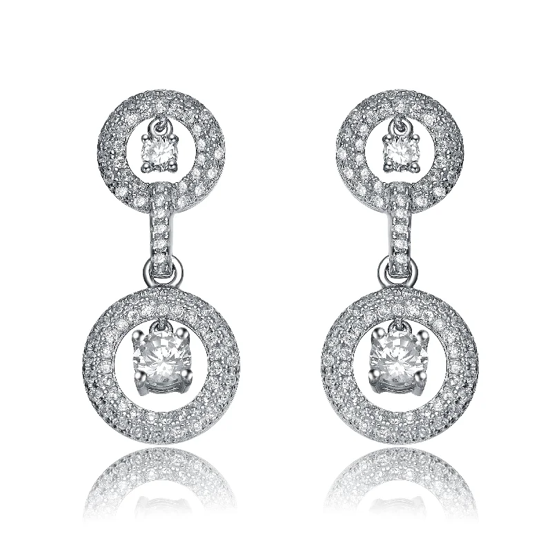 Polished charm earrings-Fabienne Double Circle Earrings