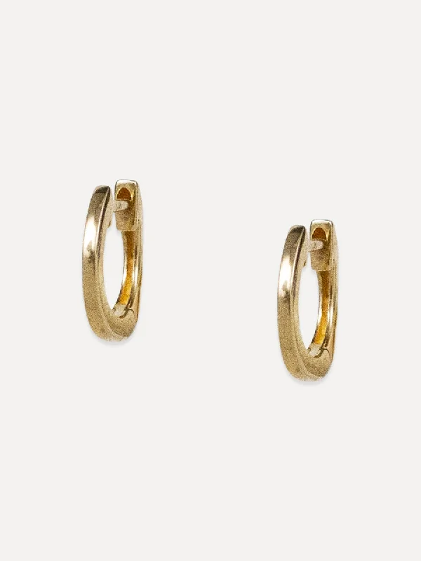 Citrine earrings-14K Small Polished Huggies