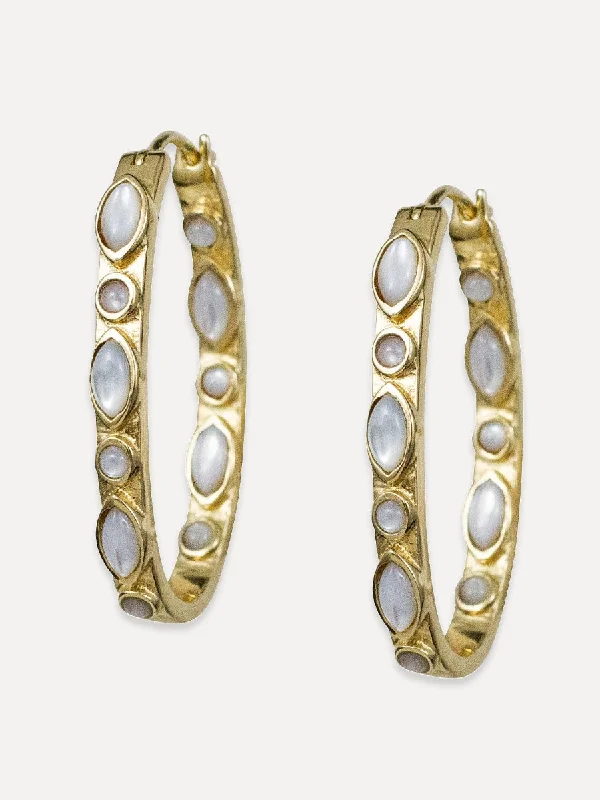 Layered tier earrings-Casablanca Hoops