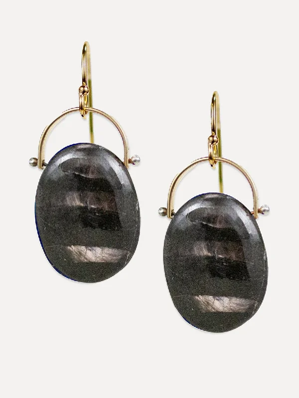 Sleek gold earrings-Burnet Earrings - large