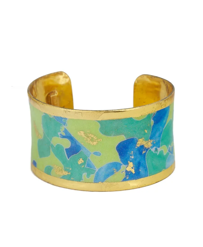 Swirl shape bangles-Handmade Abstract Cuff Bracelet