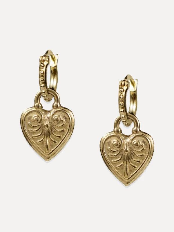 Polished charm earrings-Coeur Earrings "shine from within"