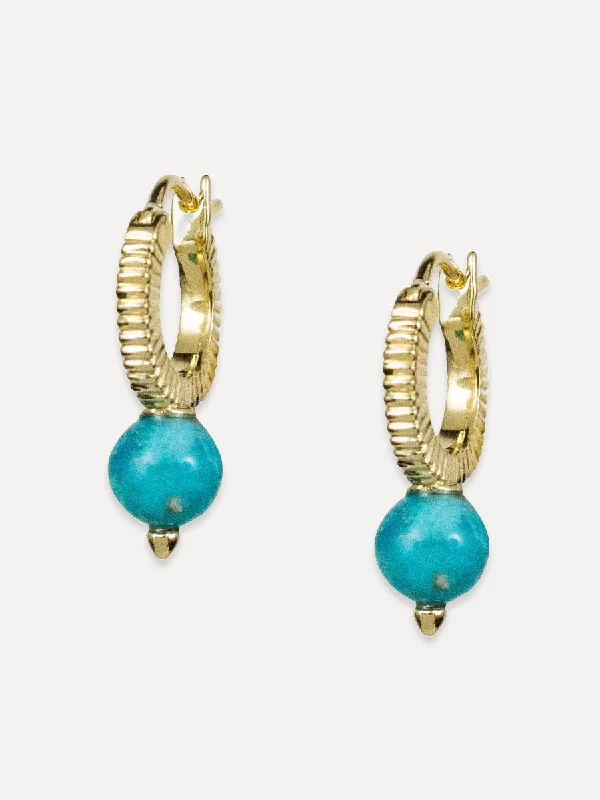 Topaz stud earrings-Pluto Hoops