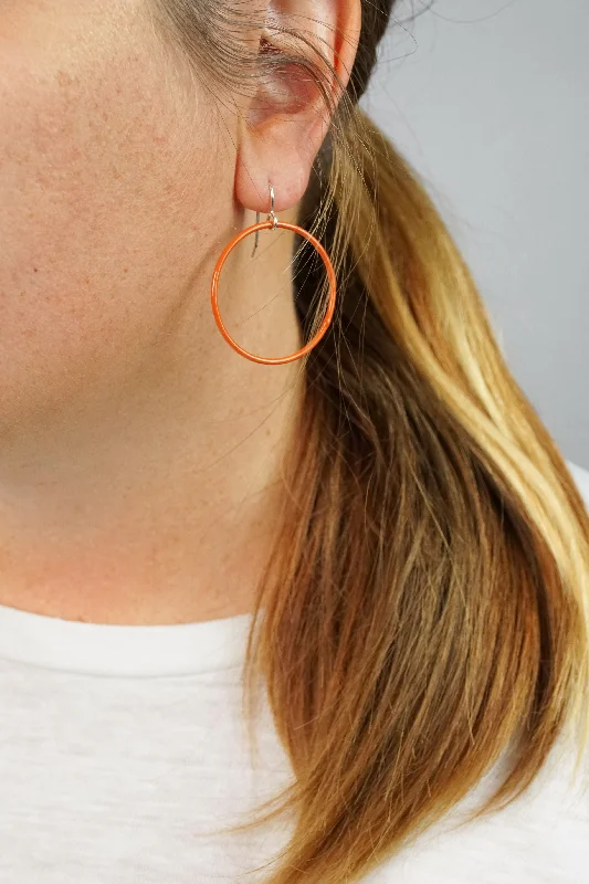 Dainty gem earrings-Medium Evident Earrings in Burnt Orange