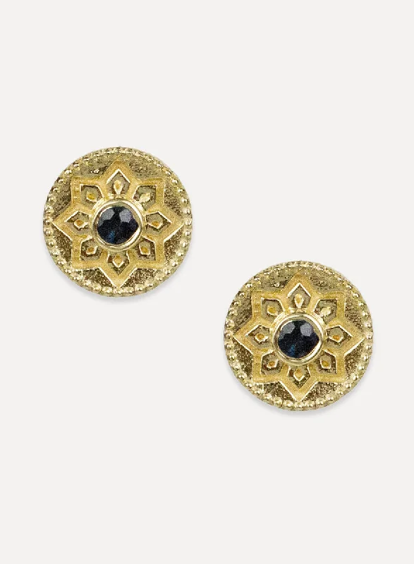 Java tile earrings-Melina Studs