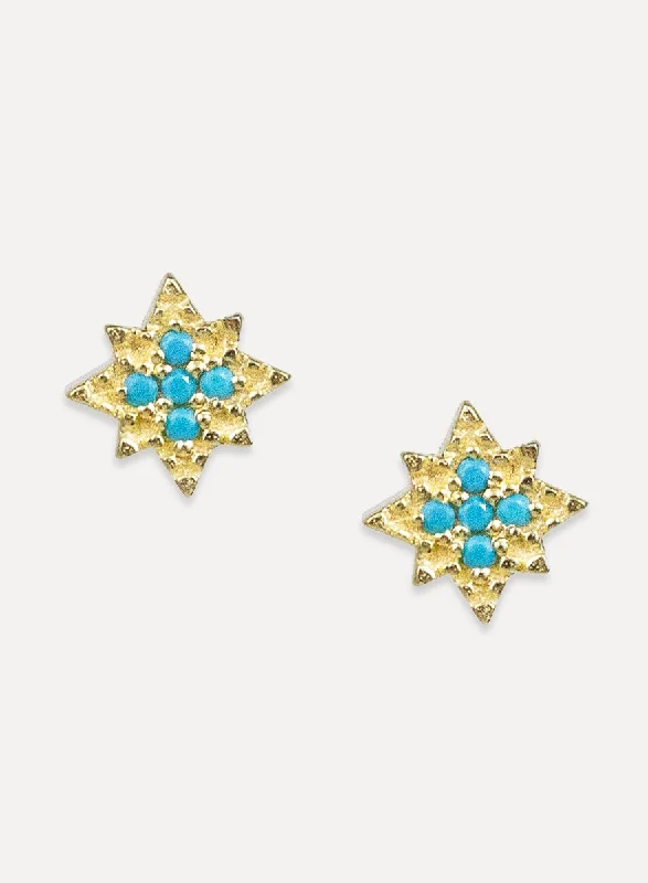 Trekker charm earrings-Stella Studs