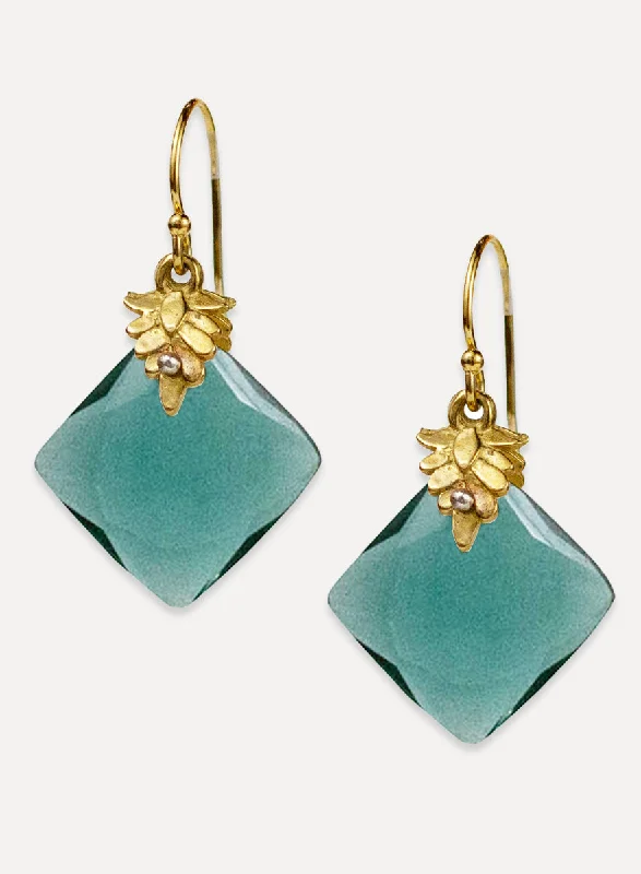 Leaf charm earrings-Kinsley Earrings