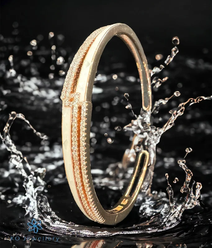 Alloy weave bangles-The Frankie Silver Rosegold Bracelet