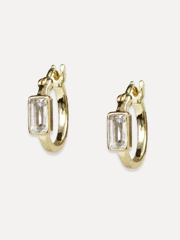 Oval dangle earrings-Gemma Huggies