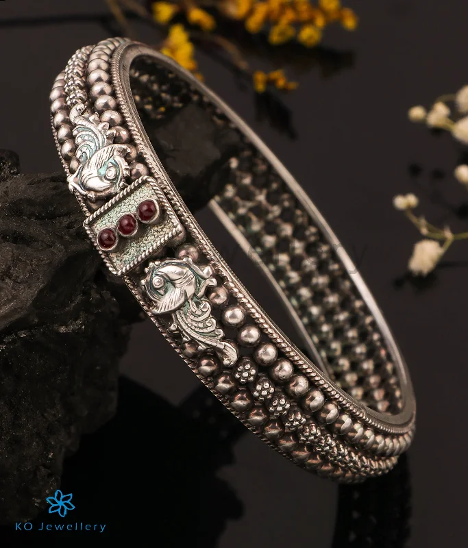 Faith charm bangles-The Malhar Silver Bangle (Oxidised/Size 2.2/2.4/2.6/2.8)