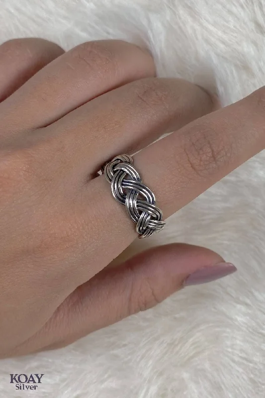 Hand-polished rings-Plain Braided (02) Ring