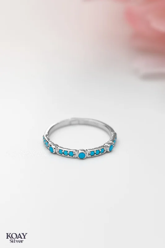 Sleek design rings-Zircon Ring (042-Turquoise)