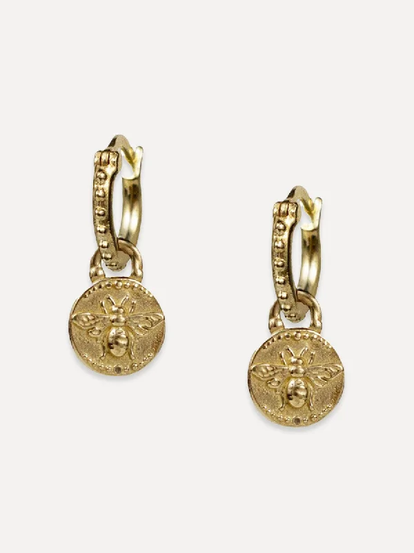 Solid hoop earrings-Amata Earrings "bee sweet"