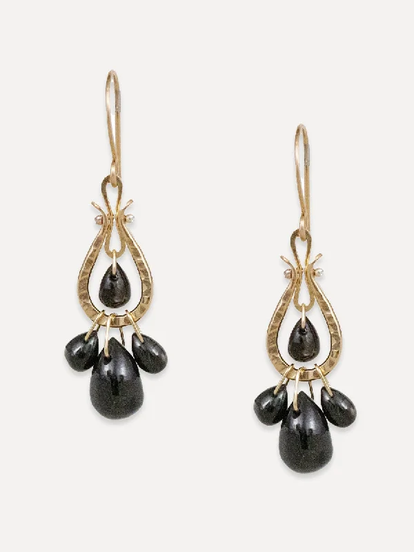 Crystal-twisted earrings-Cascade Earrings