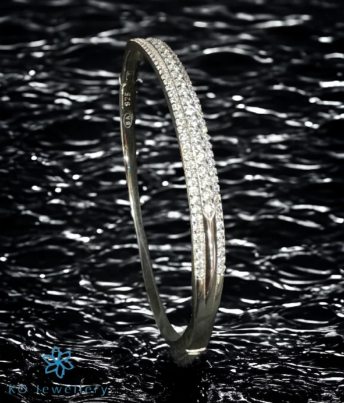 Flat twist bangles-The Idris Silver Openable Bracelet