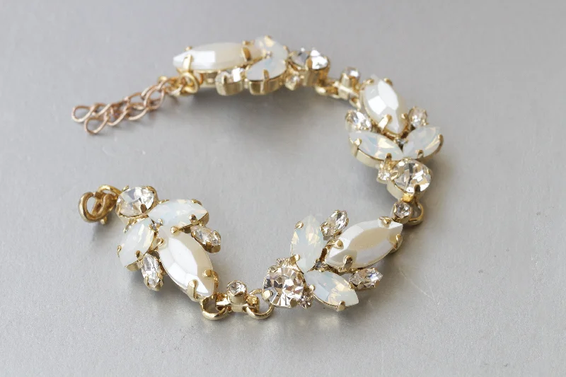 High link bangles-PEARL BRIDAL BRACELET