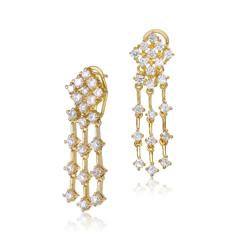 Pure gem earrings-Delphine Zigzag Pear Earrings