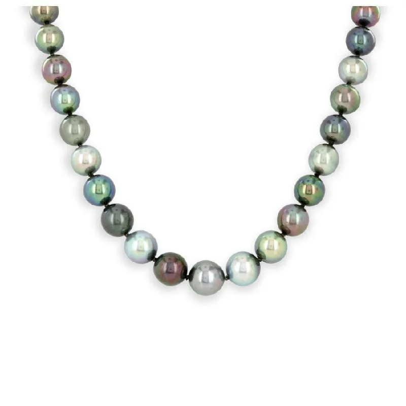 Topaz stone engagement rings-Multi-Coloured Tahitian Cultured Pearl Necklace