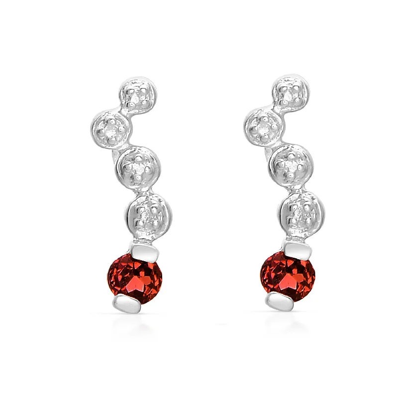 Radiant gem earrings-Anne Ruby Red Cubic Zirconia Earrings