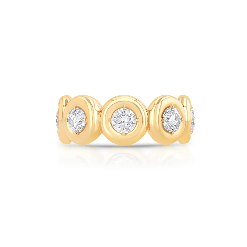 Bow motif rings-Orb Eternity Band