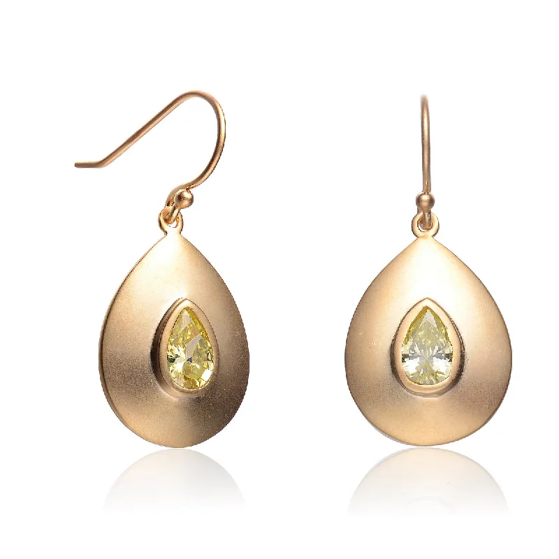 Spinel earrings-Isabelle Peridot Tear Drop  Earrings