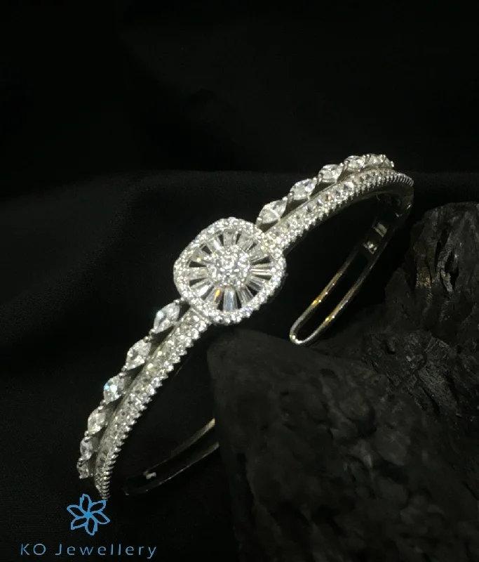 Glittering crystal bangles-The Alison Silver Bracelet