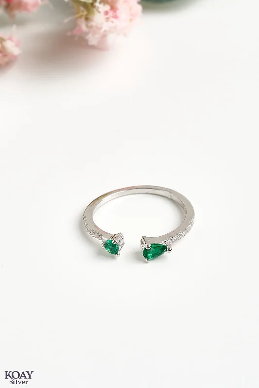 Chunky stone rings-Zircon Ring (039-Green)