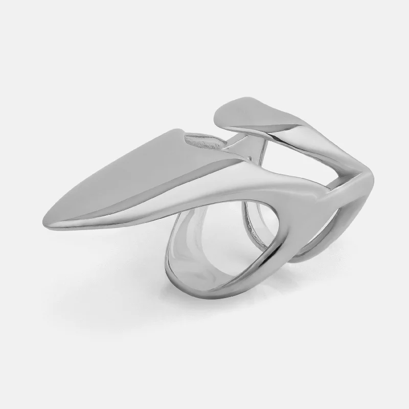 Raven feather rings-Retract 001 (Fingertip)