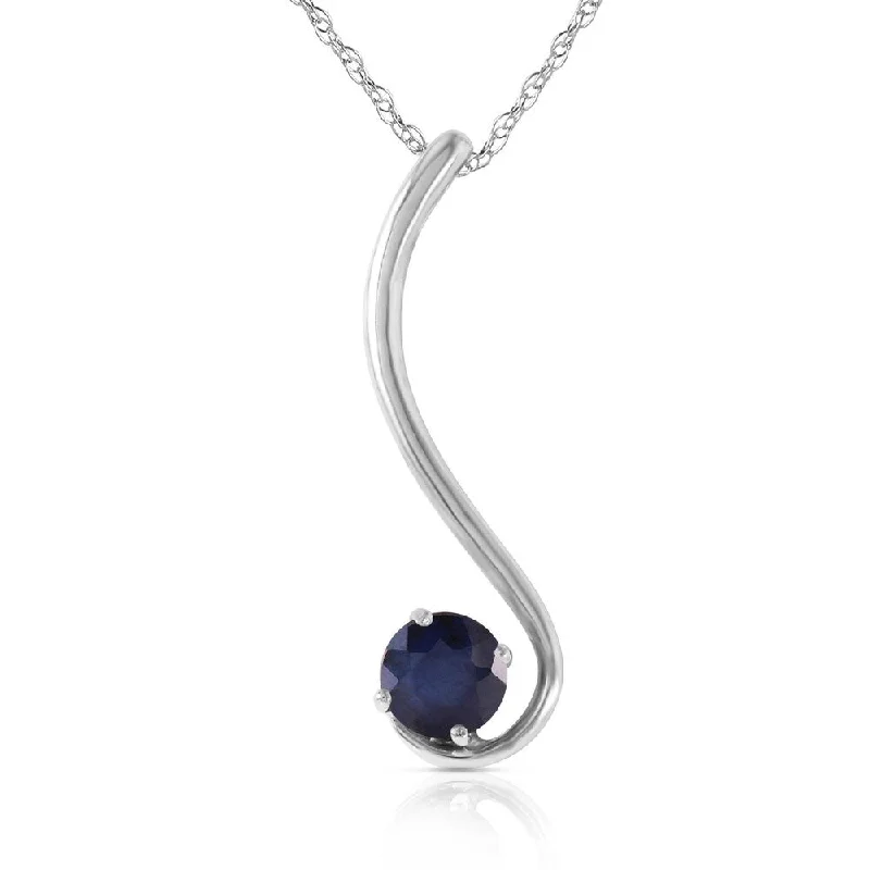 Mist bead necklaces-0.55 Carat 14K White Gold Future Is Ours Sapphire Necklace