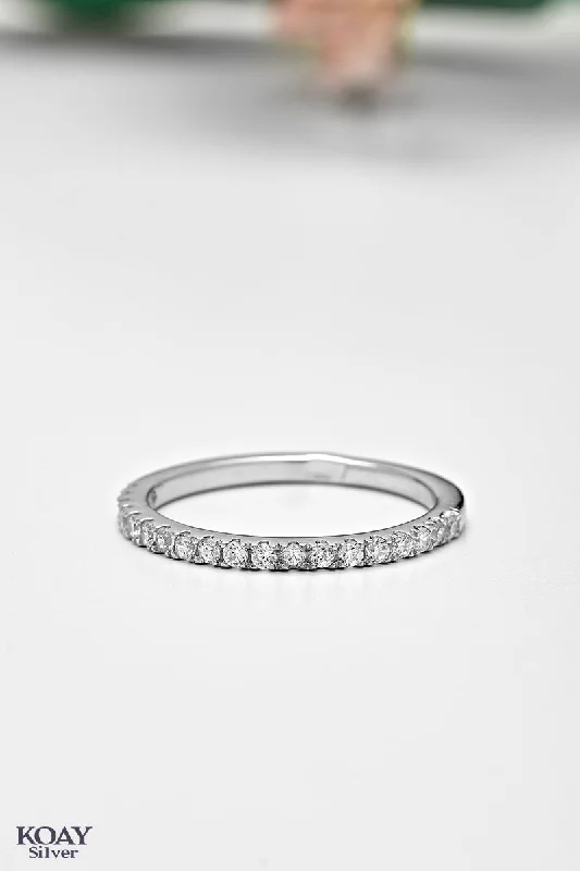 Reef knot rings-Zircon Ring (059)