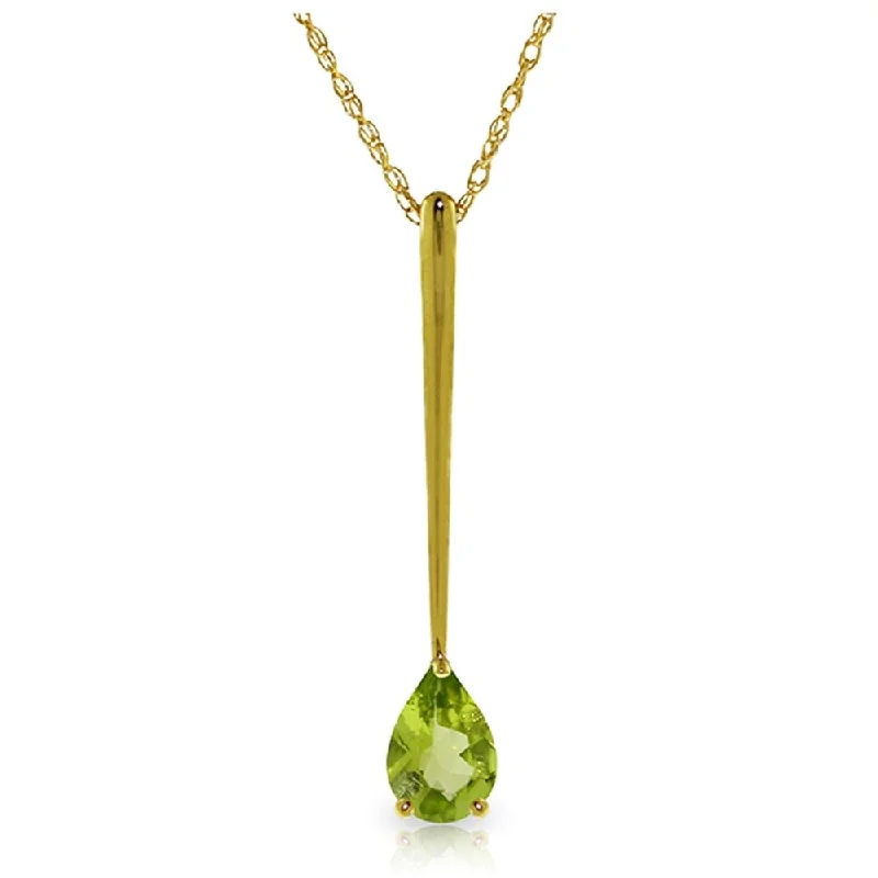 Old style necklaces-0.65 Carat 14K Gold Enthusiast Peridot Necklace