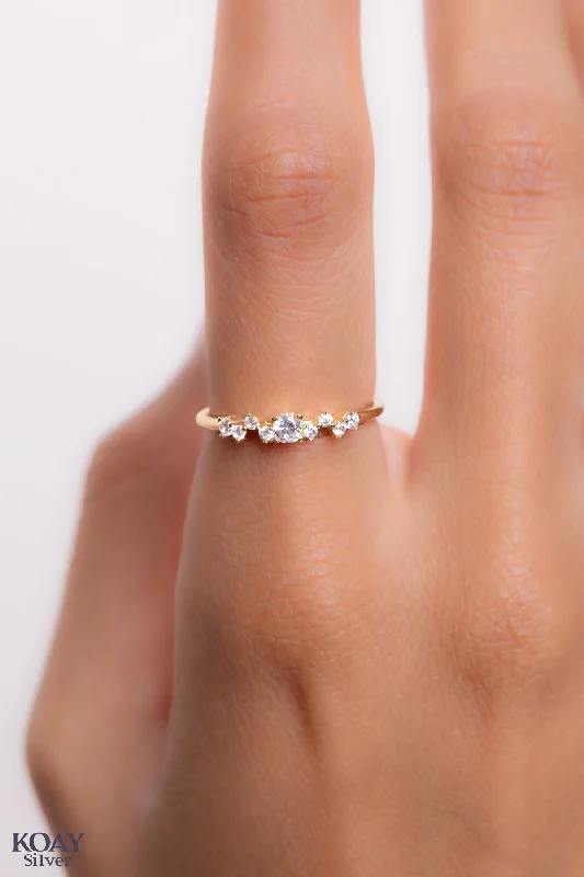 Flat knot rings-Zircon (057) GP Ring