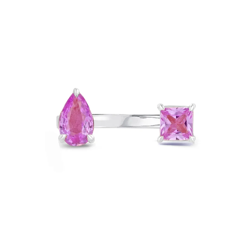 Flex open rings-Pink Sapphire Reign Ring