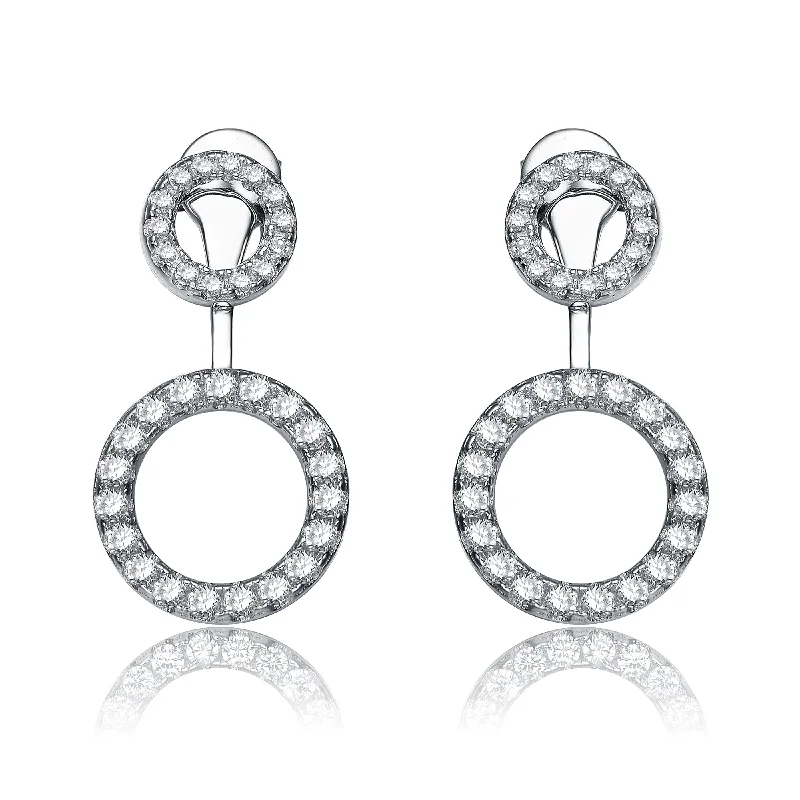 Tide motif earrings-Rochelle Circle Earrings