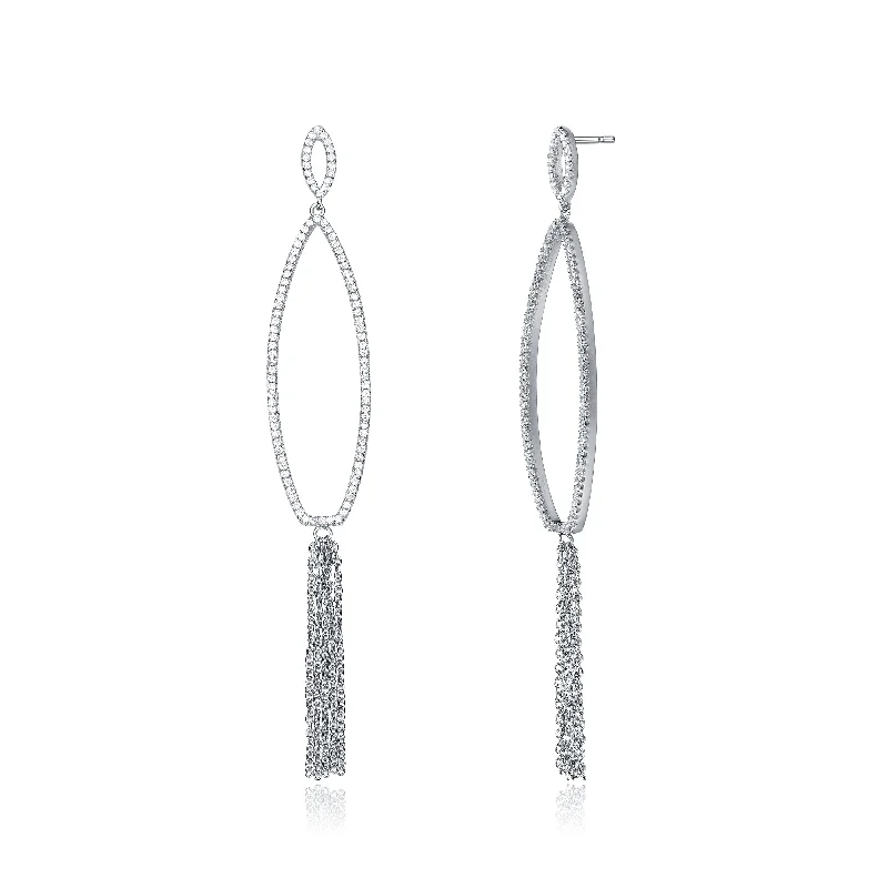 Crystal weave earrings-Gabrielle Tassel Earrings