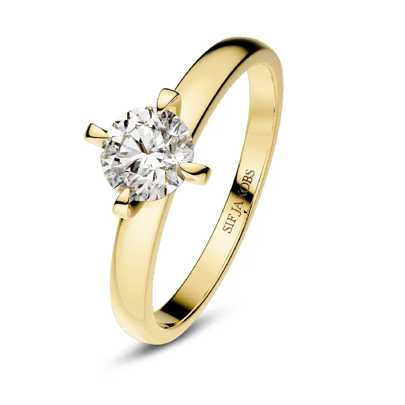 Whimsical rings-Solitaire ring Venice - with lab-grown diamond