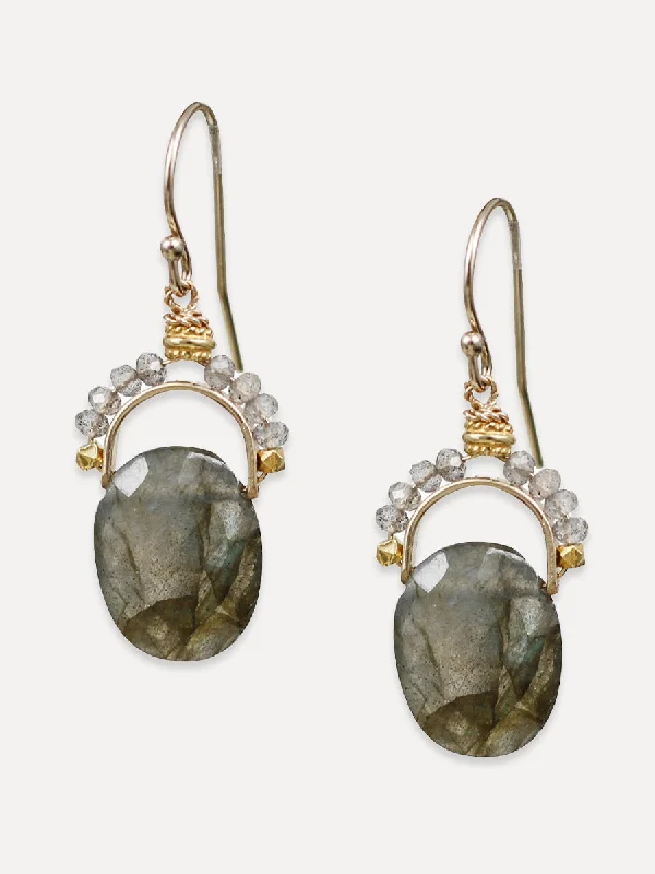 Topaz stone earrings-Nuri Earrings